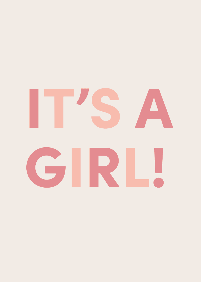It's A Girl Greeting Card