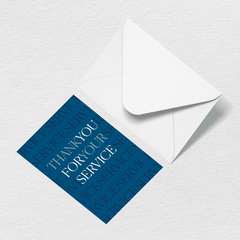 Thank You For Your Service Greeting Card