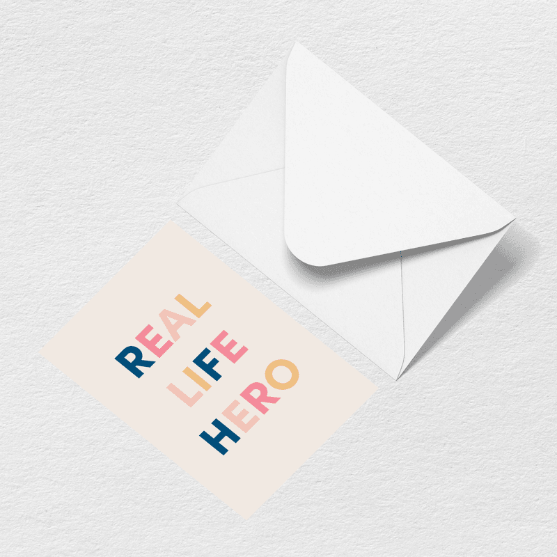 Real Life Hero Greeting Card