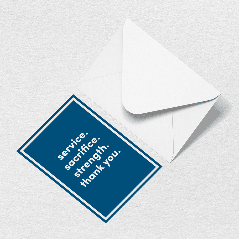 Thank You For Your Sacrifice Greeting Card